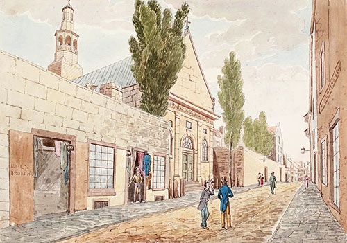 Illustration de la rue St-Paul en 1829