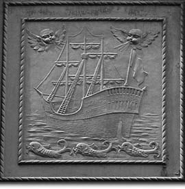Bas-reliefs of ships